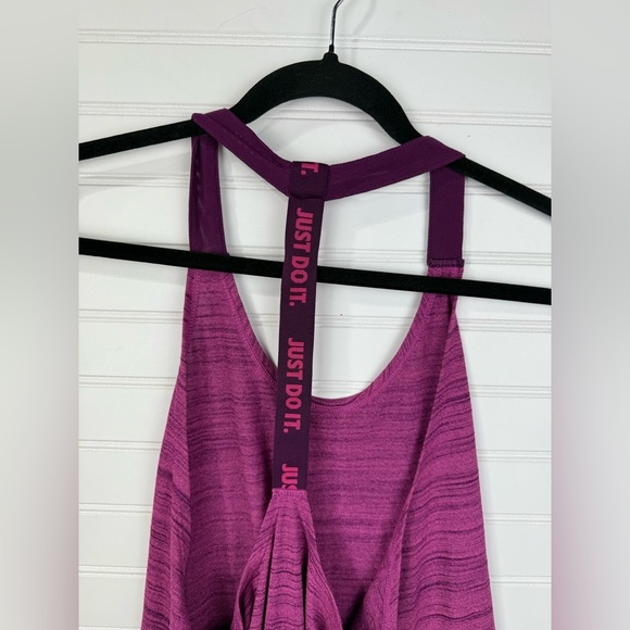 Nike women’s T-back purple marle running athletic workout tank. Size small - Picture 4 of 7